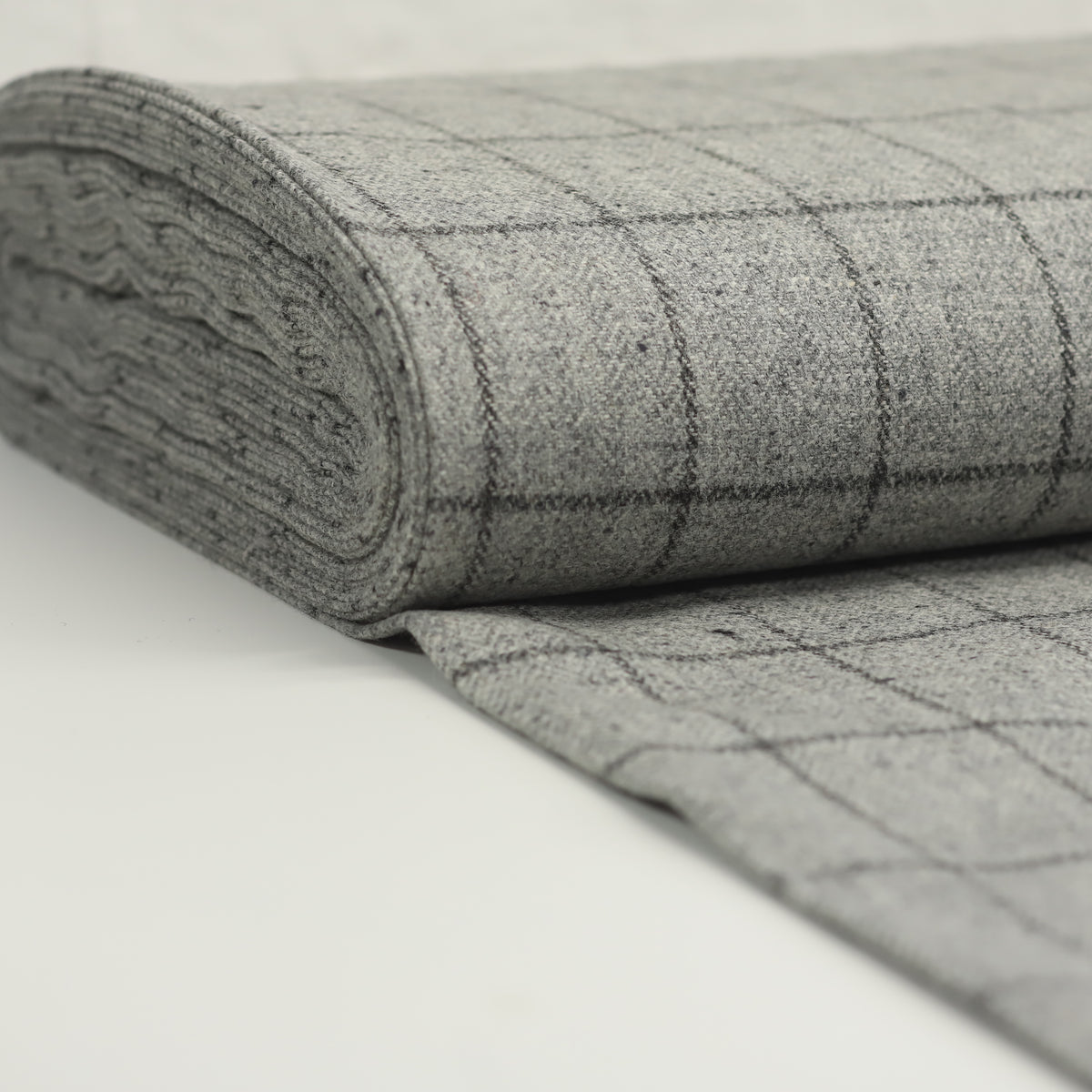 Grey Fleck Windowpane – From The Mills