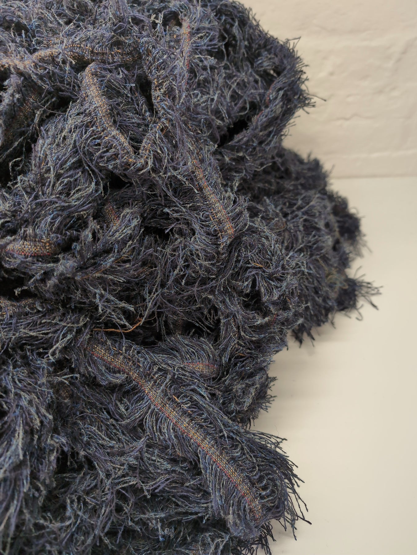 Navy Patterned Wool 2.85kg Navy Blue Wool Selvedge - Fine – From The Mills