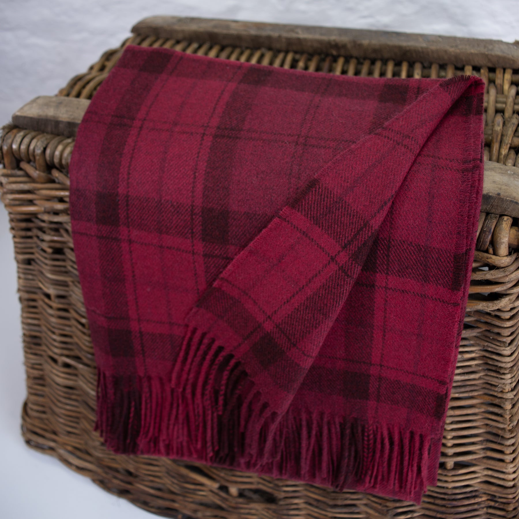 Deep red throw new arrivals