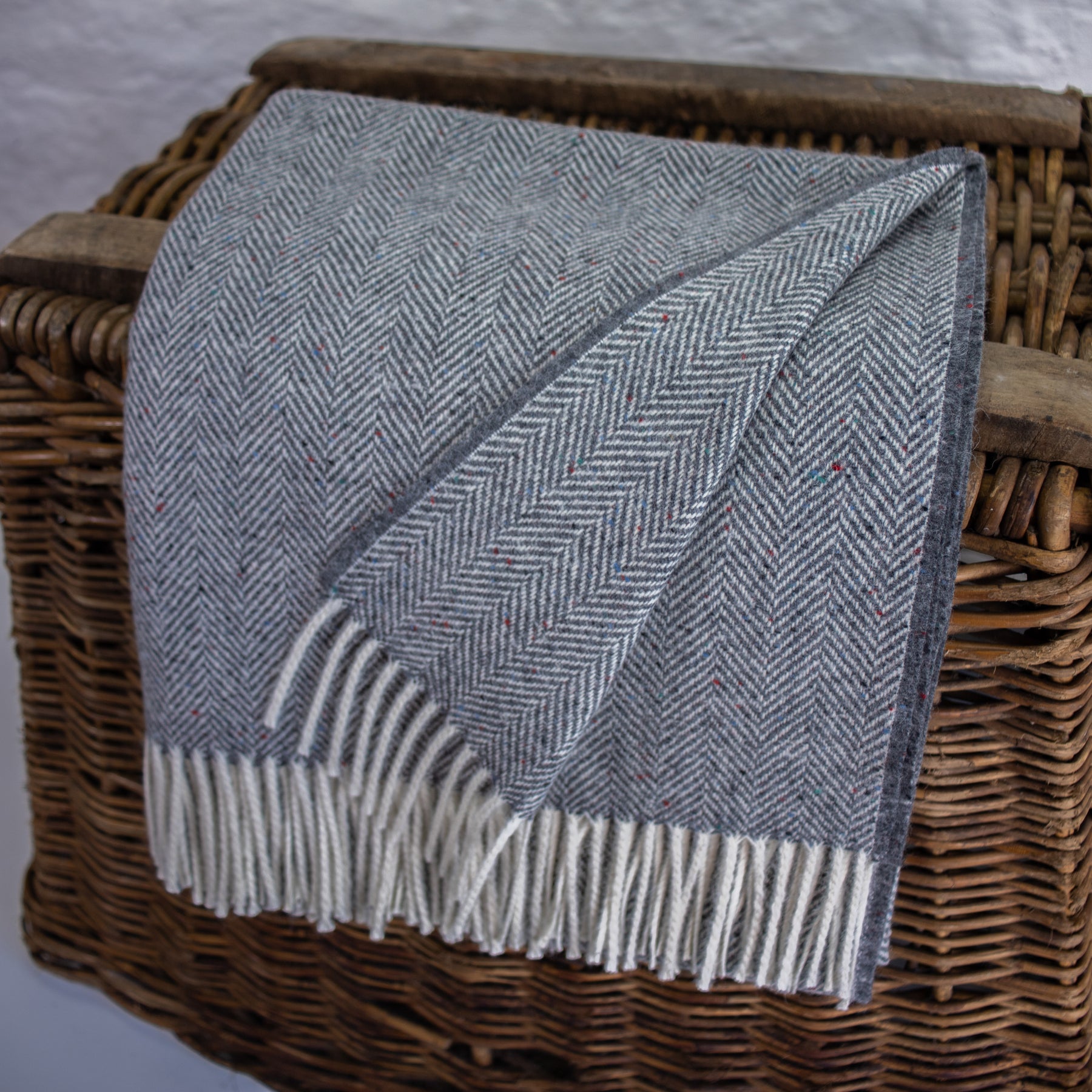 Grey tweed throw hotsell